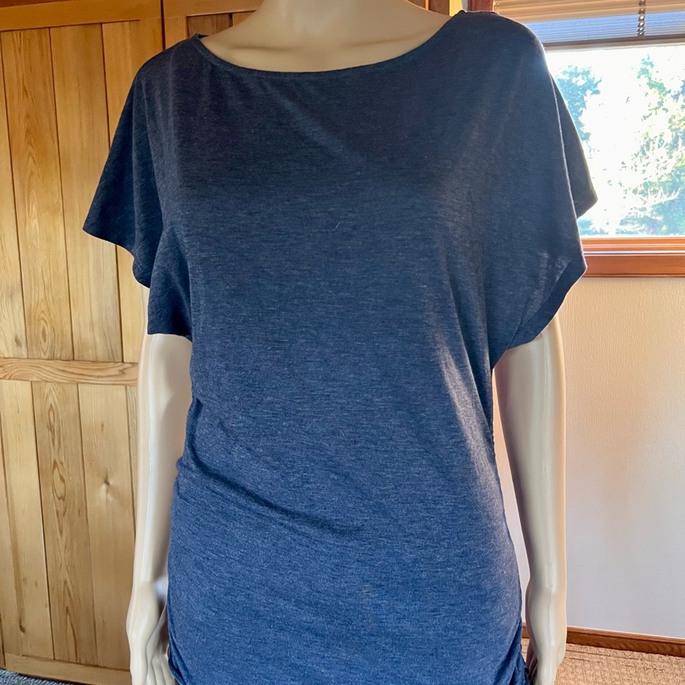 Short sleeve, super soft shirt that hits over the hips